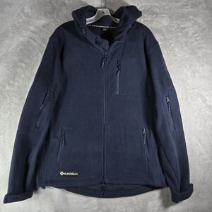 Baerskin Tactical Fleece Full Zip Hooded Jacket Mens Size XL Navy Blue